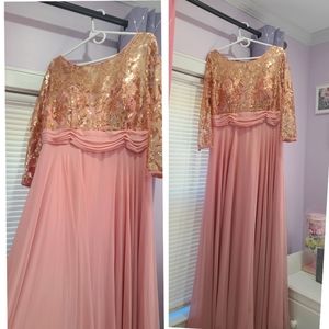 Beautiful peach formal wear gown